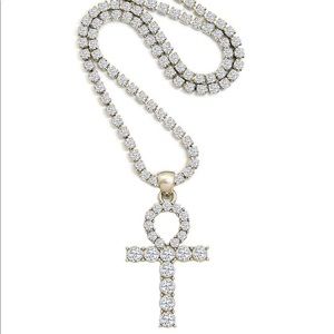 925 S Silver Anhk Tennis Chain 4mm